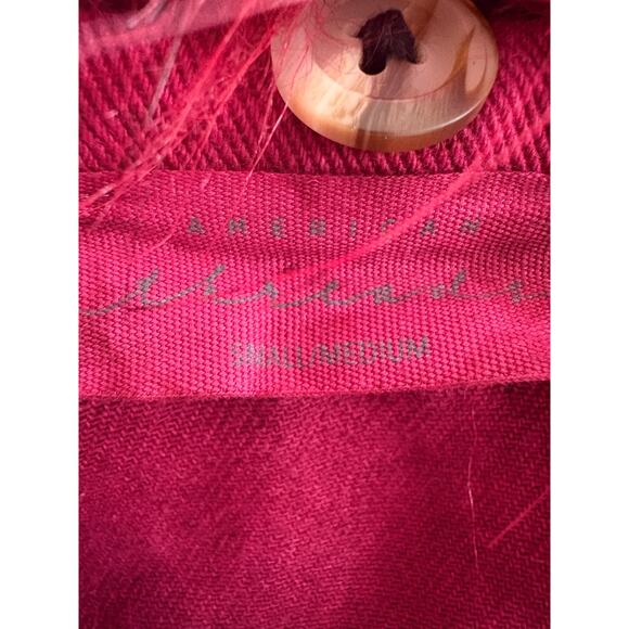 Upcycled Y2K Cropped Oversized Denim Jacket Faux Fur Guitar Graphic Burgundy - Picture 8 of 8